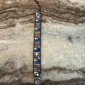Multicolor Beaded Bracelet with Silver Accents